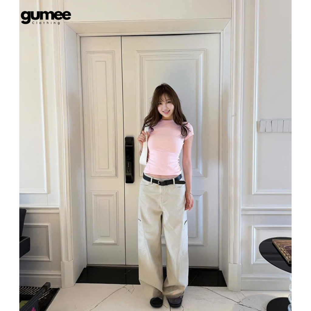 Áo thun ôm body nữ fit dáng tay ngắn cổ tròn chất cotton mịn co giãn tốt thấm hút mồ hôi mặc hè -G06 | BigBuy360 - bigbuy360.vn