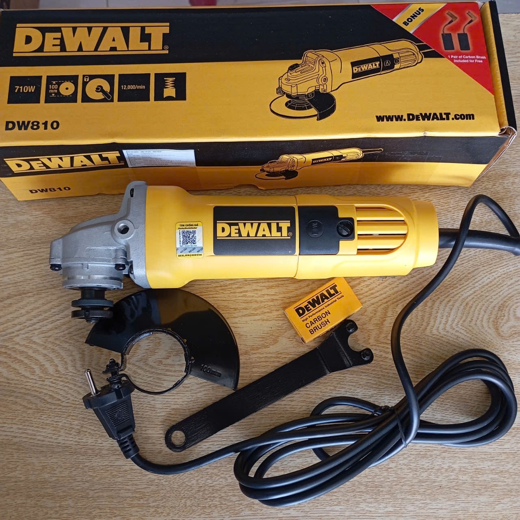 Máy mài góc DEWALT DW810, 100mm, công suất 710W, công tấc đuôi