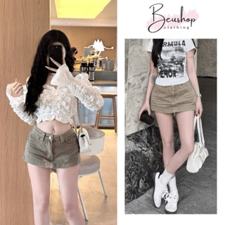 Chân Váy Jean Nữ Form Ngắn Dáng Chữ A Ôm Eo Tôn Dáng Chân Váy Jean Ngắn Chất Bò Jean Dày Dặn Có Quần Bảo Hộ Trong