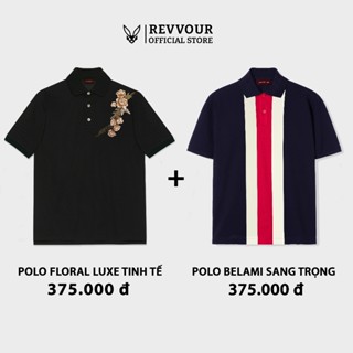 Combo 2 Áo Polo Belami + Polo Luxe Floral ( Độc Quyền Revvour )