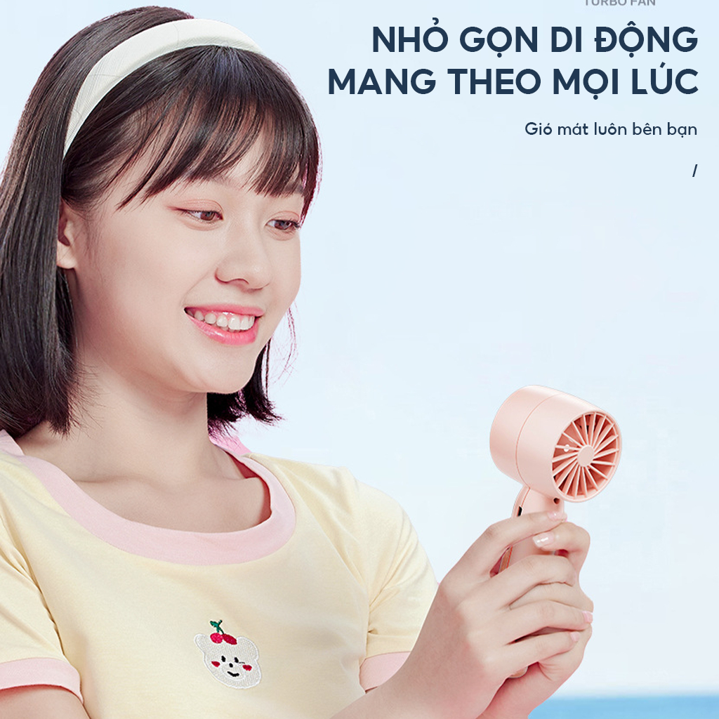 Quạt cầm tay mini làm mát bằng bán dẫn, có chức năng chườm lạnh, sạc USB tiện lợi Quạt mini sò lạnh turbo quạt | BigBuy360 - bigbuy360.vn