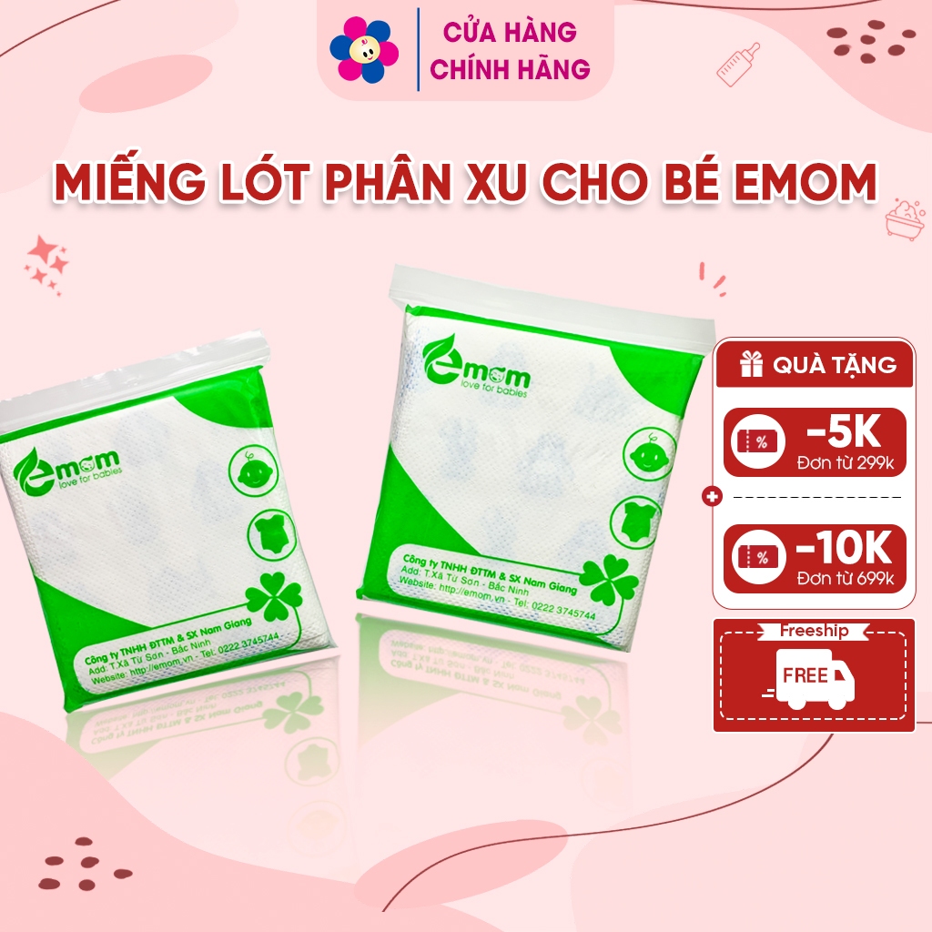 Gói Miếng Lót Phân Su Emom Chống Thấm (25-30 tờ)