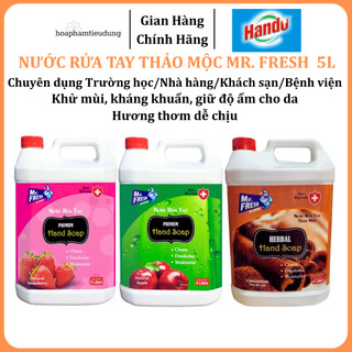 (THÙNG 4 CAN) Nước Rửa Tay Mr Fresh Hàn Quốc 5L chuyên dụng Trường học, Nhà hàng, Cafe, Khách sạn, Bệnh viện, Spa