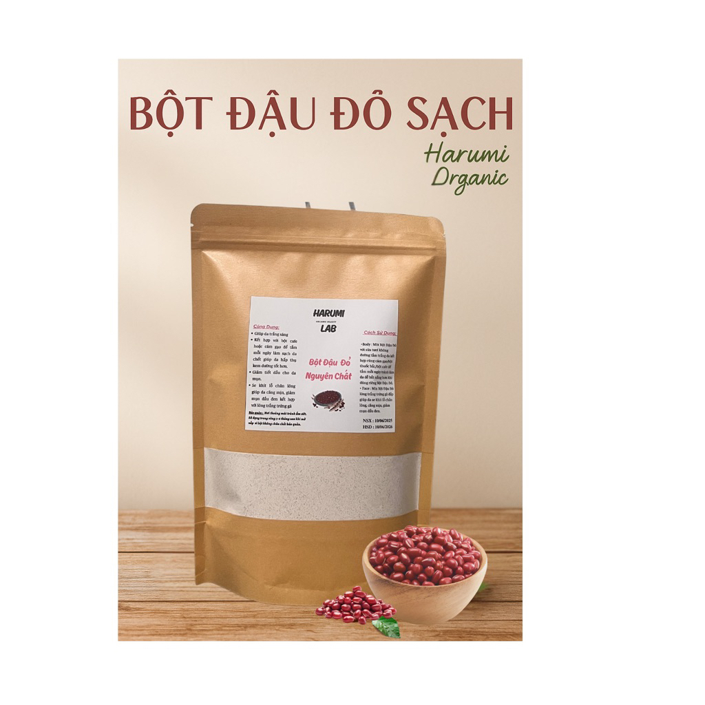 500G Bột Đậu Đỏ Hữu Cơ Dưỡng Trắng Da