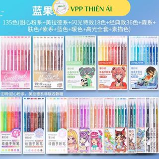  Set 9 bút gel mực Morandi nhiều màu - màu sắc tươi xinh - VPP Giá sỉ 