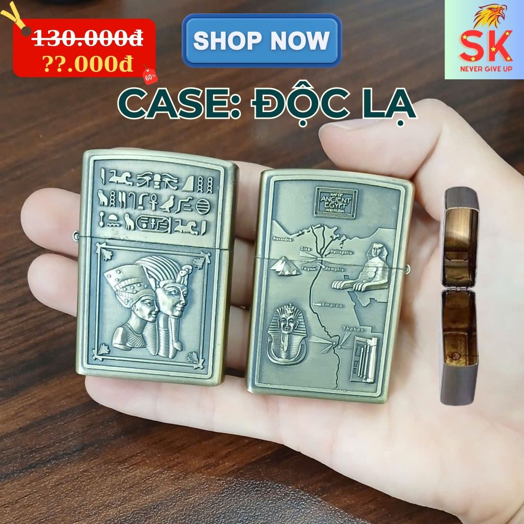 Case quẹt JT (H-LM3) Chất liệu đồng bạch (Không bao gồm nhiên liệu)