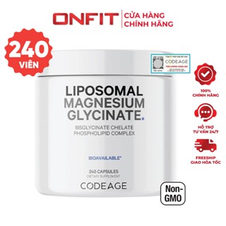  Viên Uống Bổ Sung Magie Codeage Liposomal Magnesium  240 Viên  Hỗ Trợ Giảm Stress Ngủ Ngon | ONFIT 