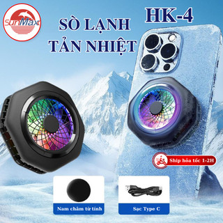 Quạt tản nhiệt HK-4Pro Công nghệ quạt tản nhiệt sò lạnh siêu mát, giữ mát cho máy khi chơi game, livetream, đèn led