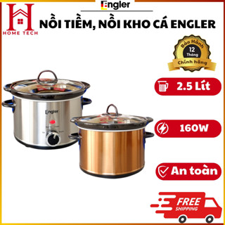 Nồi nấu chậm Engler EL9116 dung tích 2.5L lòng sứ ceramic cao cấp đa năng hầm nấu cháo kho cá