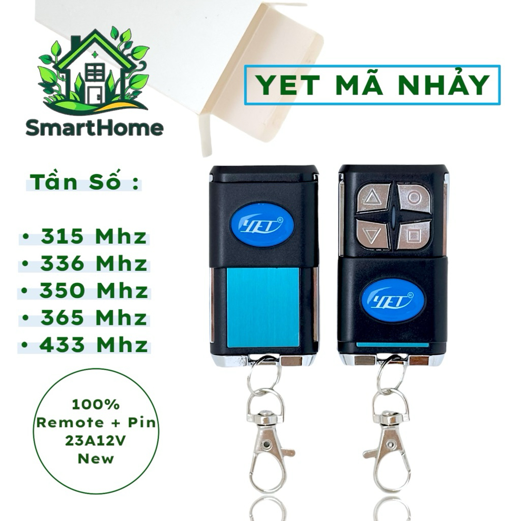 Remote cửa cuốn sao chép mã nhảy tần số 315/336/350/365/433Mhz