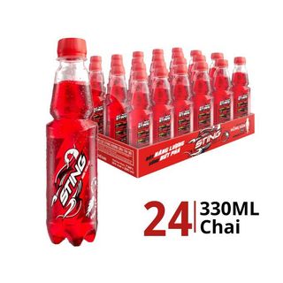  AMMY FOOD - Thùng 24 chai  lốc 6 chai nước tăng lực Sting hương dâu 330ml pepsico 