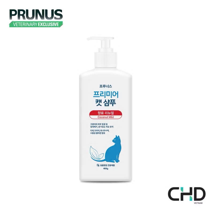 [ RENEWAL ] SỮA TẮM CHO MÈO PRUNUS PREMIER CAT SHAMPOO COCONUT MILD 400G