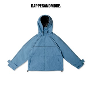  Áo Khoác Gió DAPPERANDMORE Basic Line Windbreaker Jacket Vải Dù 2 Lớp Đính Tag Kim Loại - Blue 