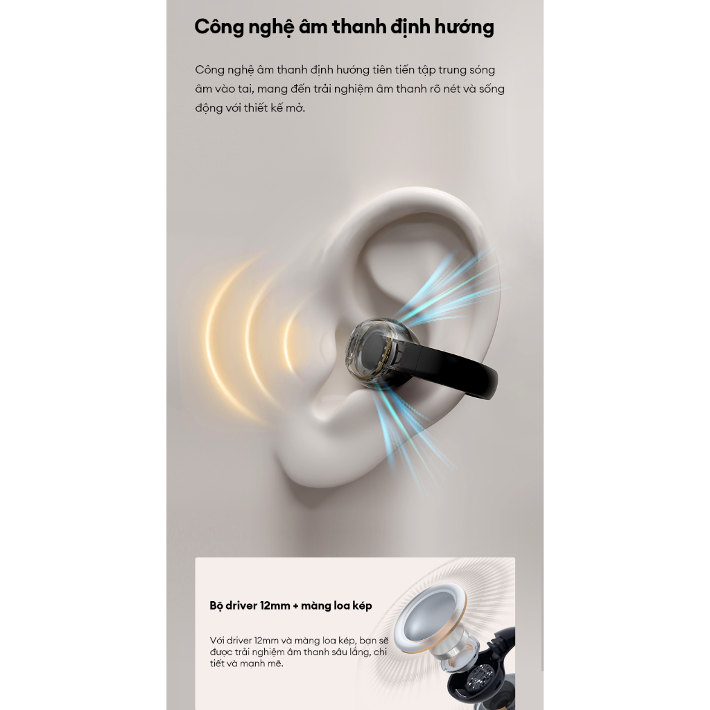 Tai Nghe Bluetooth Không Dây Kẹp Vành Tai EDIFIER COMFO C - Chơi Nhạc Tới 30H - Kháng Nước, Bụi IP56 - 15 Tháng Bảo Hành | BigBuy360 - bigbuy360.vn