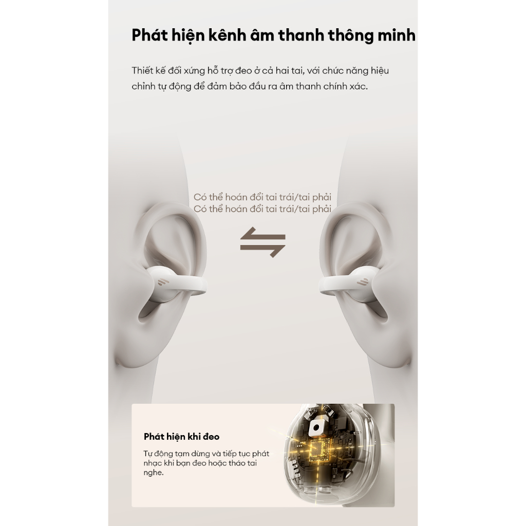 Tai Nghe Bluetooth Không Dây Kẹp Vành Tai EDIFIER COMFO C - Chơi Nhạc Tới 30H - Kháng Nước, Bụi IP56 - 15 Tháng Bảo Hành | BigBuy360 - bigbuy360.vn