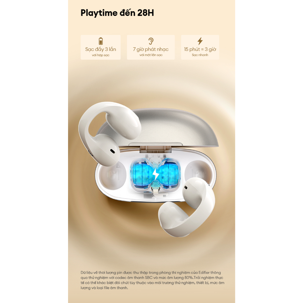 Tai Nghe Bluetooth Không Dây Kẹp Vành Tai EDIFIER COMFO C - Chơi Nhạc Tới 30H - Kháng Nước, Bụi IP56 - 15 Tháng Bảo Hành | BigBuy360 - bigbuy360.vn
