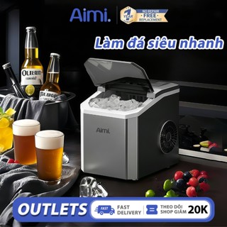 Máy làm đá mini công suất lớn hoàn toàn tự động đá tạo đá siêu tốc trong 6 - 8 phút an toàn hiện đại, Máy Làm Đá Tự Động