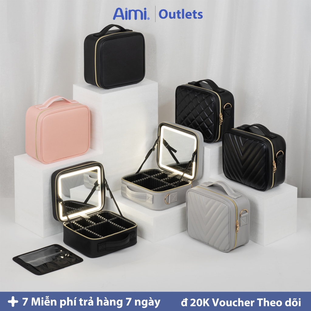 [Gửi Ngay] Cốp đựng Mỹ Phẩm Và đèn LED Cốp Makeup Có Gương,Cốp Mỹ Phẩm,Cốp đựng đồ Makeup