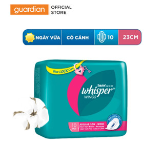 Băng Vệ Sinh Mặt Lưới Có Cánh Cho Ngày Thường Dòng Cơ Bản 23CM Whisper Gói 10 Miếng