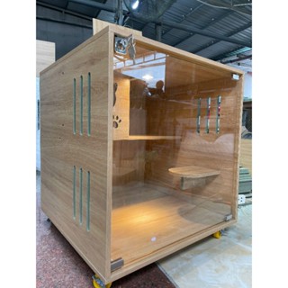 chuồng mèo gỗ kích thước cao 60 sâu 60 ngang 60