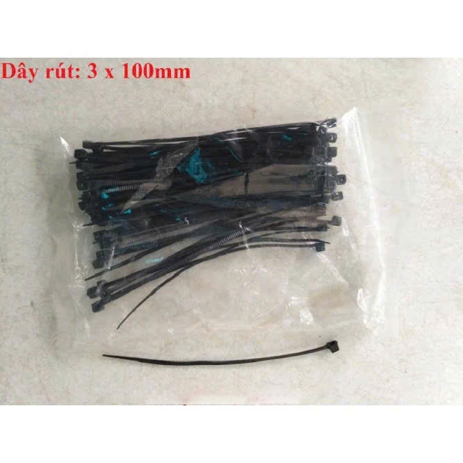 Dây rút đen 3x100mm ( 1 bịch 60 sợi)