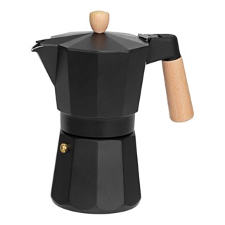 [ BPCF007 ] Bình pha cà phê MOKA POT kiểu Ý thẩm thấu ngược (450ml 300ml 150ml ) Hợp kim nhôm , tay cầm gỗ .