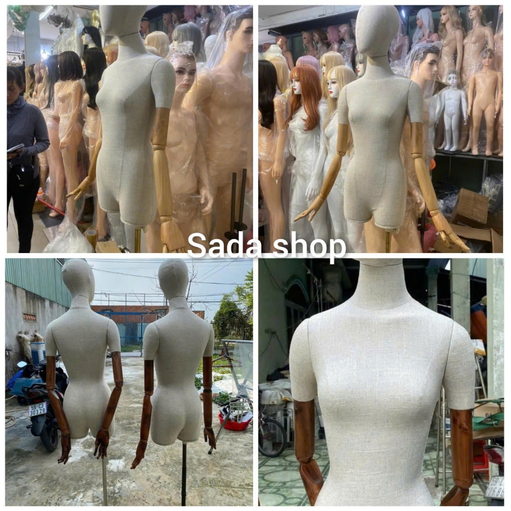 Manocanh nữ thiết kế có tay gỗ hàng ghim được - sada shop 6