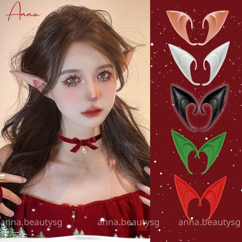 Lỗ tai yêu tinh giả cosplay hóa trang Halloween, tai yêu tinh anime cao cấp form chuẩn