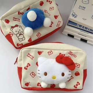  Hộp Bút Bông Hello Kitty Dễ Thương – Túi Đựng Văn Phòng Phẩm Đa Năng Cho Học Tập & Làm Việc 