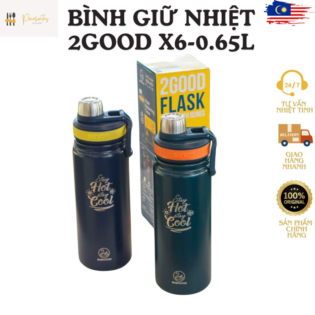 Bình giữ nhiệt 2GOOD, bình 2GOOD X6, bình giữ nhiệt cầm tay, bình nóng lạnh, bình inox giữ nhiệt