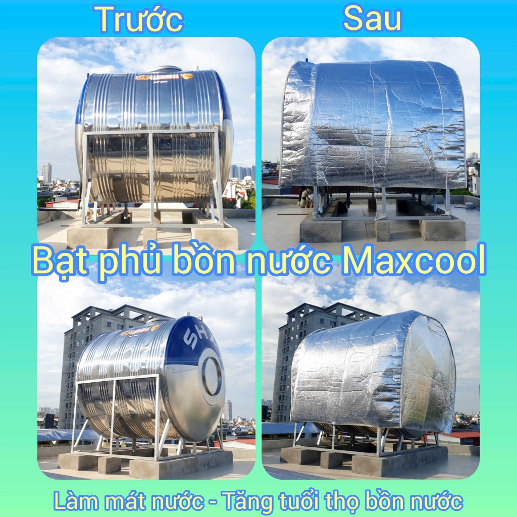 BẠT PHỦ CHỐNG NÓNG CHO BỒN NƯỚC INOX có đủ size 500L,1000L, 1500L, 2000L