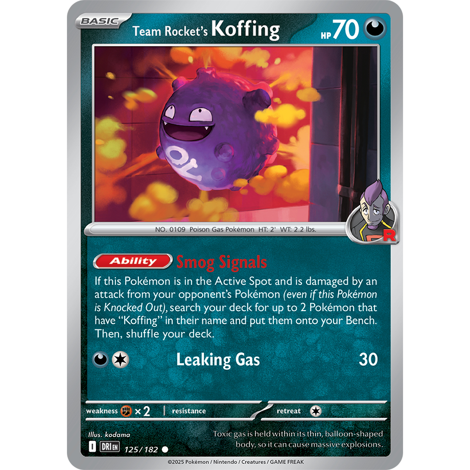 [KW2 Pokemon] [EN] Thẻ 125/182 Team Rocket's Koffing - DRIEN