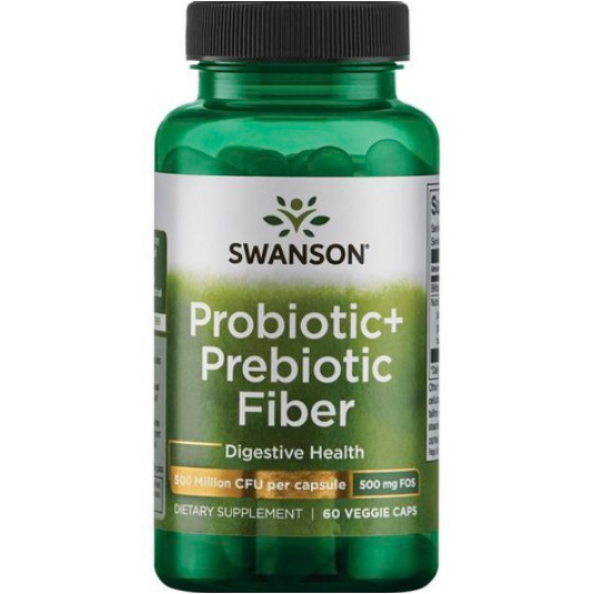 Swanson Probiotic + Prebiotic Fiber 500 Million CFU 60 viên
