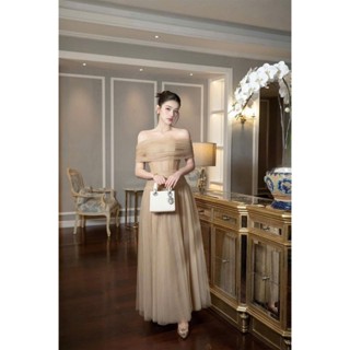 Váy ren trễ vai gọng dáng dài đi tiệc KHANHTHU