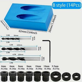 Bộ Cữ Khoan Chéo Gỗ Mini