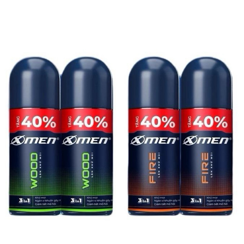 Combo 2 Chai Lăn Khử Mùi Xmen Wood & xmen Fire 70ml/chai hương nước hoa lưu hương 48h