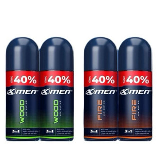 Combo 2 Chai Lăn Khử Mùi Xmen Wood & xmen Fire 70ml/chai hương nước hoa lưu hương 48h