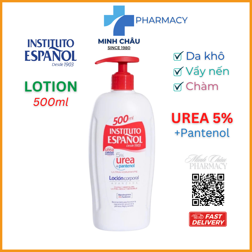 Lotion dưỡng ẩm toàn thân, giảm khô ngứa Instituto Espanol Urea Body Lotion 500ml - Urea5%  Pantenol