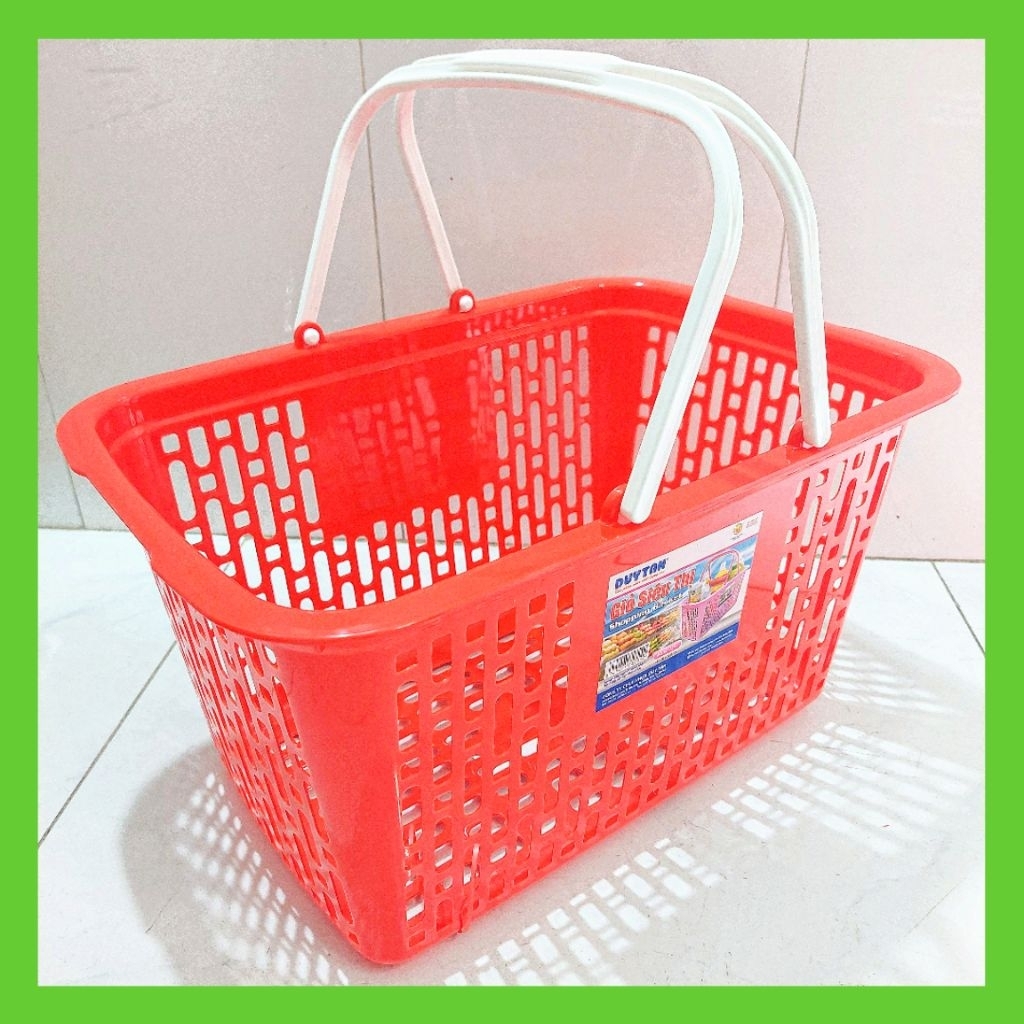 Giỏ siêu thị 2 quai xách nhựa Duy Tân