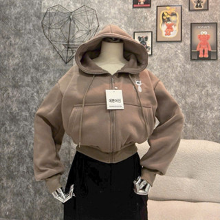  Áo Khoác Nỉ Form Lửng Nữ Bo Chun Dày Dặn - HOODIE BOXY LỬNG thêu LOGO Nam Nữ Unisex 