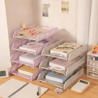 khay đựng tài liệu để bàn, để đồ văn phòng, đồ dùng học tập gọn gàng, giá để đồ A4 đa năng 5683