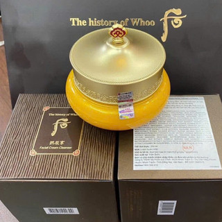   LGVN NHẬP KHẨU  Kem tẩy trang Whoo vàng dưỡng da ẩm mịn hũ 210ml CÓ TEM CHECK MÃ 