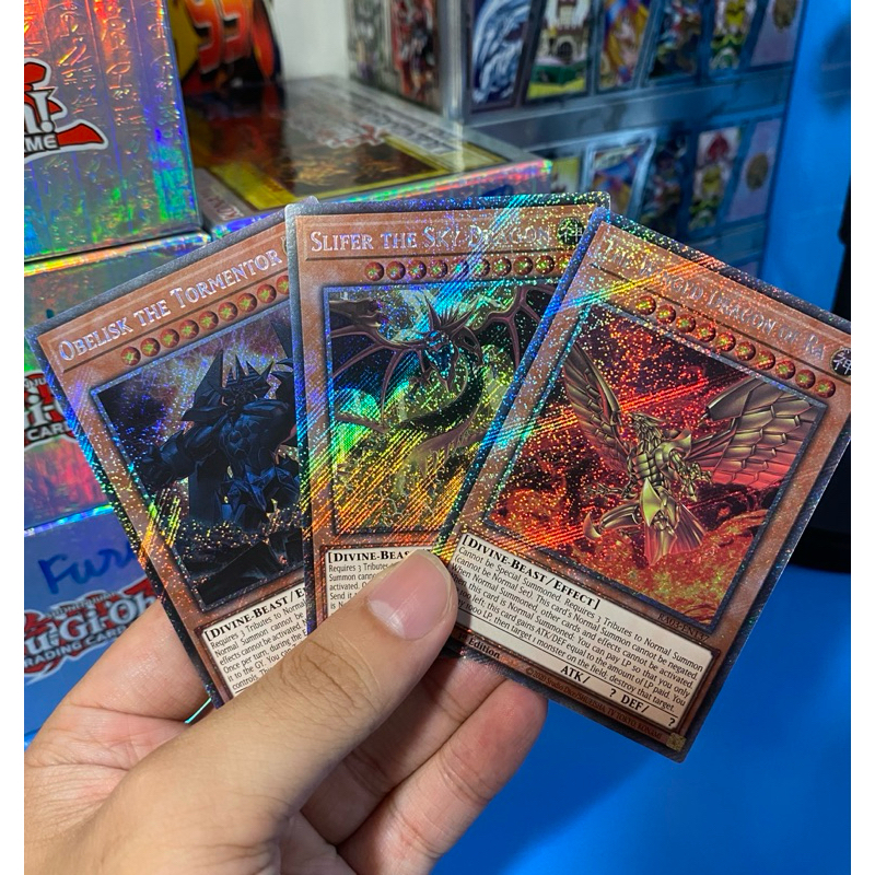 Combo 3 Thẻ bài Thần Ai Cập Osiris, Obelisk, Ra [Egyptian Gods] - RA03-EN137, 230, 244 - Platinum Se