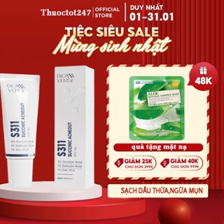  Gel chấm mụn 3% Succinic acid + 1% Salicylic Acid hỗ trợ giảm khuẩn và se còi mụn Bioverse S311 Succinic Acneout 10ml 