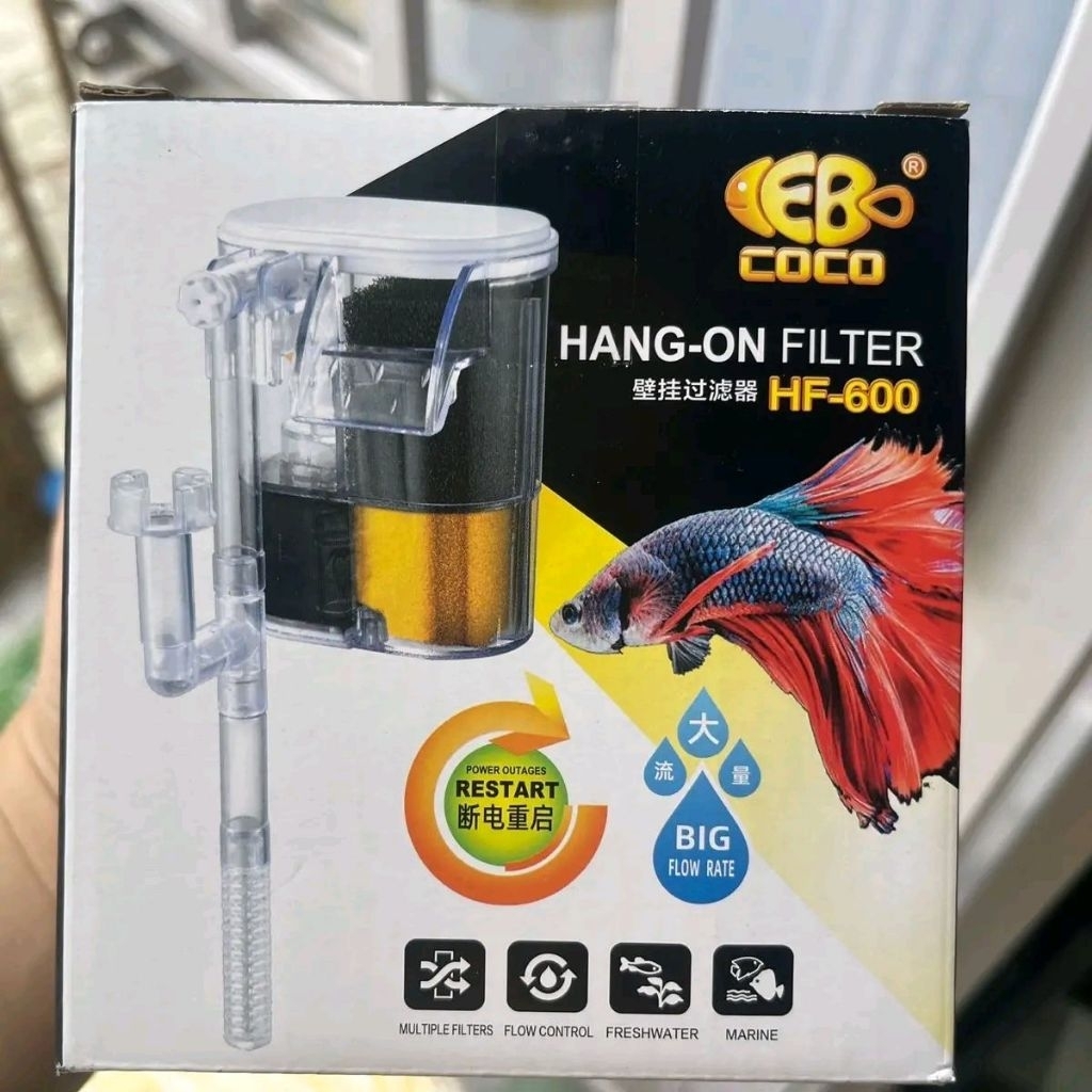 Lọc thác mini Coco HF600 phù hợp hồ cá cảnh, thủy sinh dưới 40cm