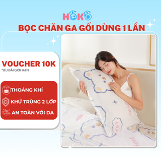 Bọc Chăn Ga Gối Trải Giường Khách Sạn, Homestay Dùng 1 Lần Đi Du Lịch Tiện Lợi HOKO