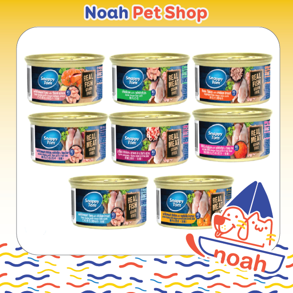 Pate Snappy Tom Premium Cho Mèo 85g – Không Ngũ Cốc, Thịt Cá Thật, Lon Tiện Lợi