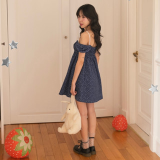 Váy babydoll hoa nhí NAKEDbyV đầm tay bồng phối vải layer 2 dây mặc đa dạng style ELLA DRESS