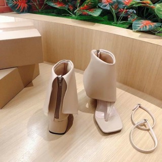  🐥🐥🐥Giày boot xỏ ngón da cổ lửng cao 5cm bốt nữ from đẹp hàng cao cấp siêu tôn chân 