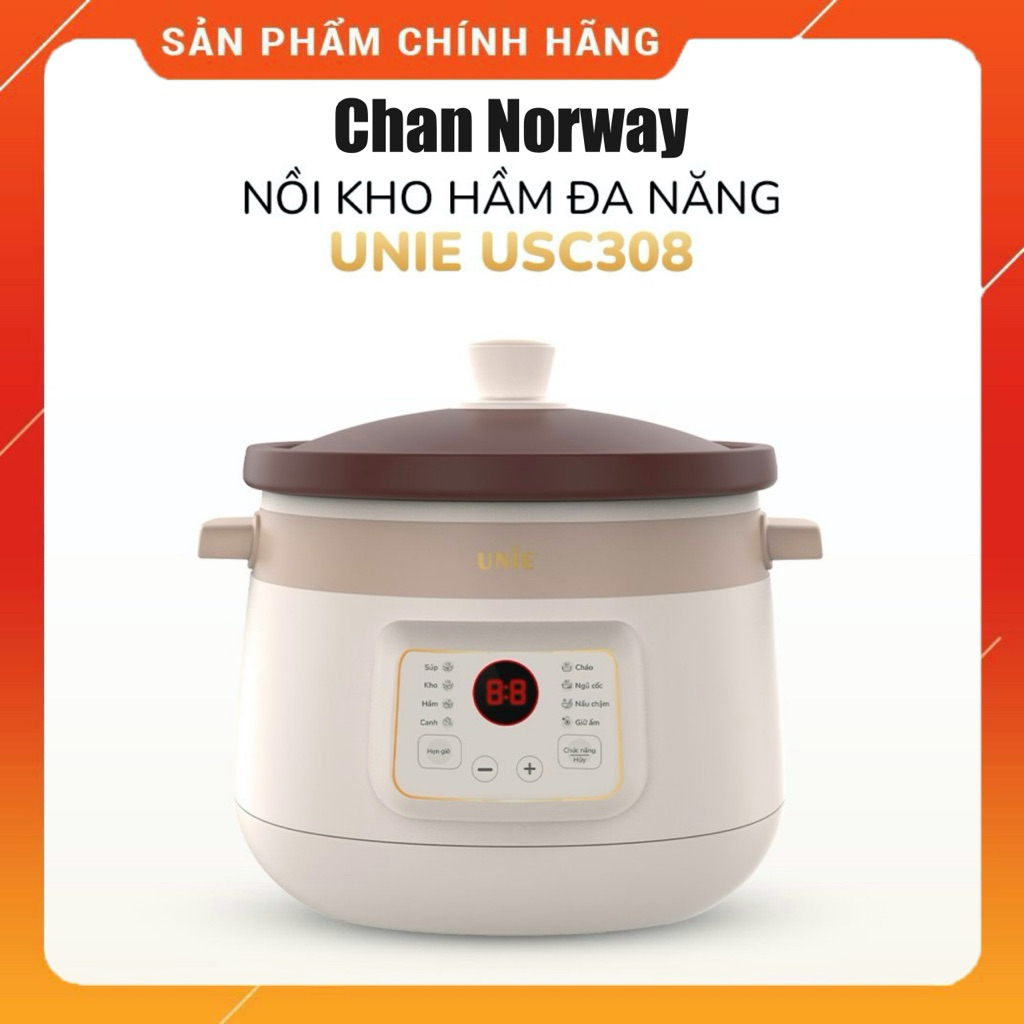 [CHÍNH HÃNG] Nồi Nấu Chậm UNIE USC308 Kho Hầm Đa Năng - Dung Tích 3L - Bảo Hành 12 Tháng